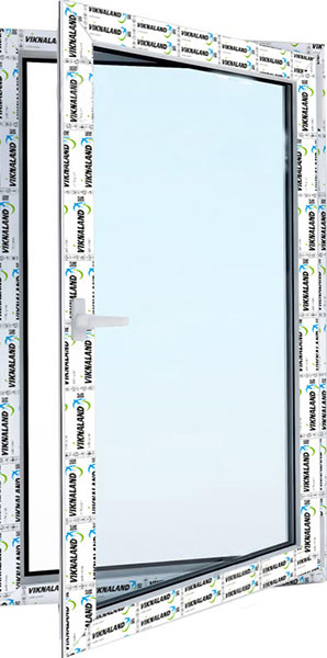 Вікно поворотно-відкидне VIKNALAND В 58 800x1200 мм праве + москітна сітка в дарунок