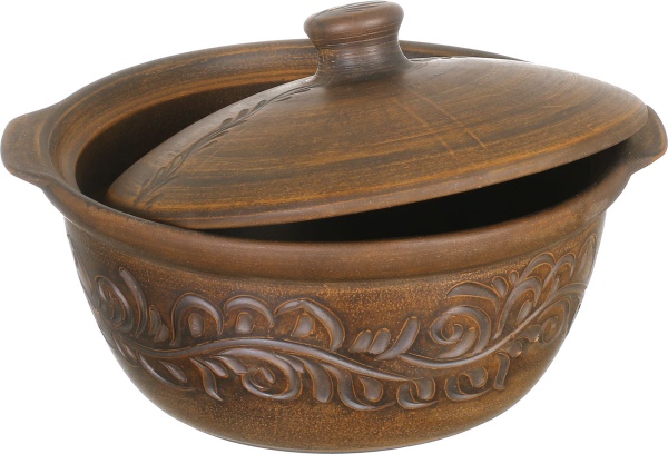 Жаровня дымленная с резьбой 3,3 л с крышкой