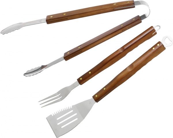 Набір для барбекю виделка лопатка та щипці 50 см