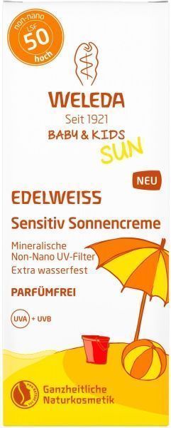 Крем солнцезащитный Weleda Эдельвейс детский для чувствительной кожи SPF50 50 мл