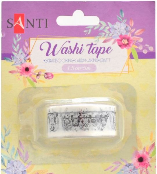 Самоклеющаяся текстильная лента Совы на совещании, 1.5см * 5м