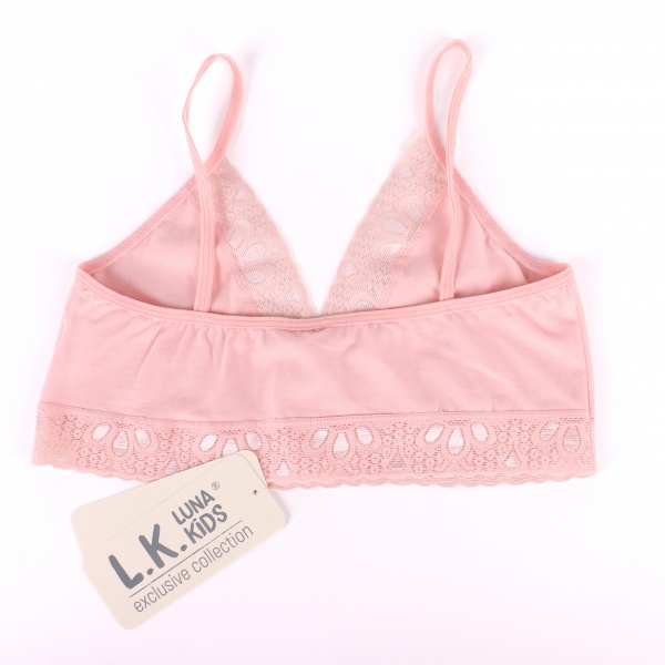 Топ Luna Kids з мереживом р.146-152 вік від 11 років рожевий MOR-2- 2019/рожевий з мережив
