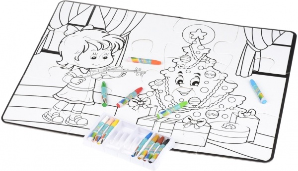 Розмальовка-пазл Same Toy Новорічна ялинка 2170Ut