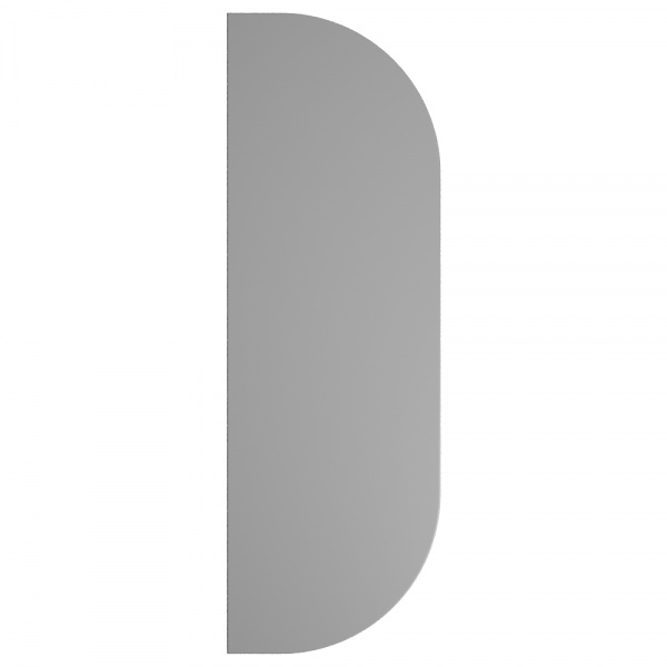 Полиця DC пряма радіусна 600x16x200 мм світло-сірий 