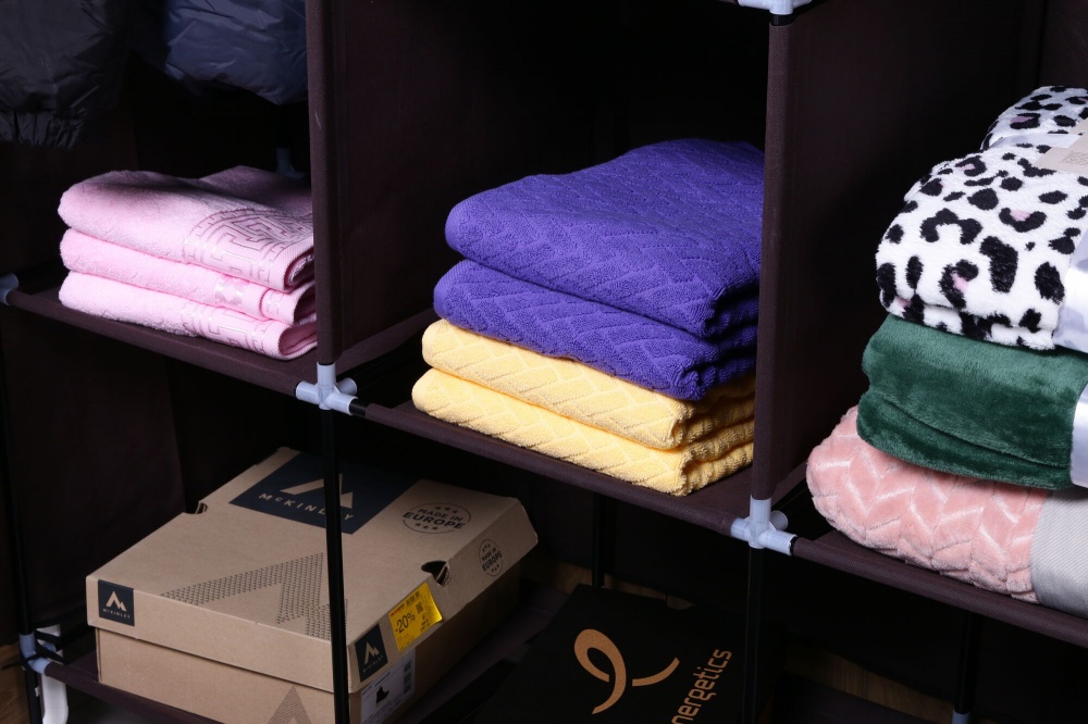 Тканевый шкаф LUNA HOME BROWNY с карманами 1720х1280х450 мм коричневый