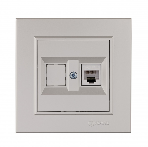 Розетка комп’ютерна Makel Karea IP20 перлина 56100035