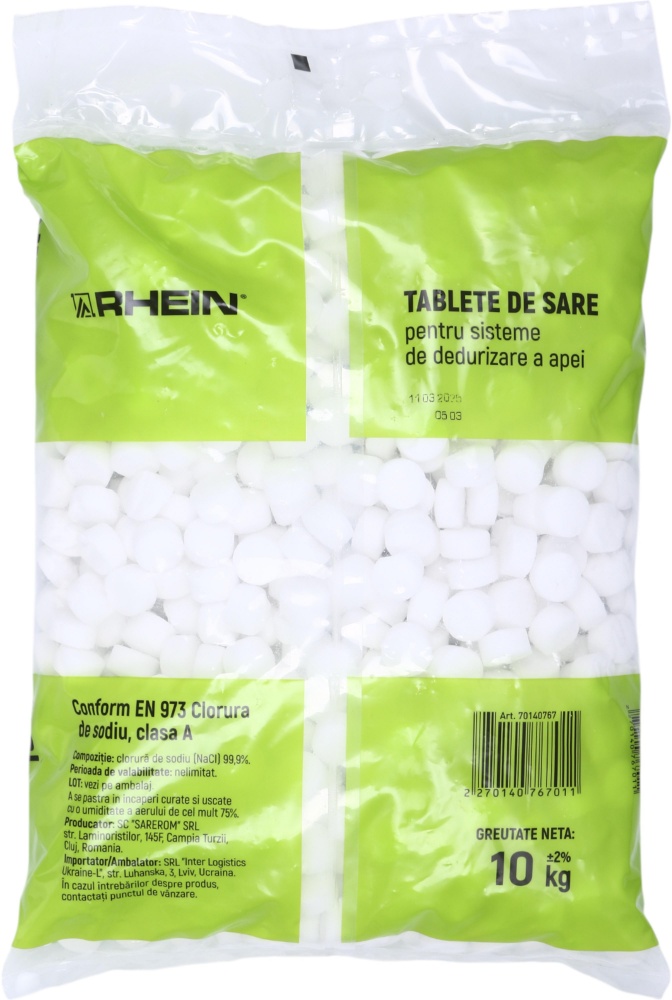 Соль таблетированная Rhein (99,9%) 10 кг