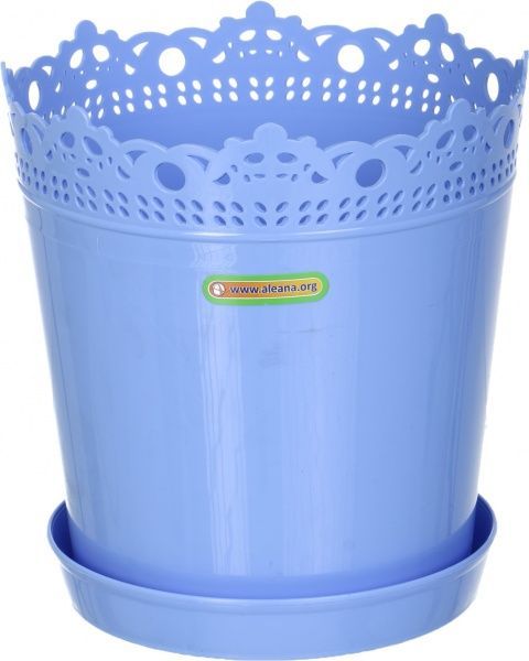 Горщик пластиковий Алеана Рішельє круглий 2л блакитний 