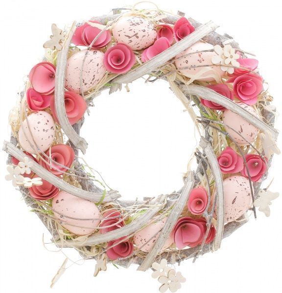 Венок пасхальный d30 см F14072W-1P