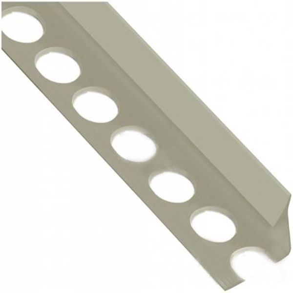 Уголок для плитки TIS внутренний ПВХ 80,12,0137 8 мм 2,5м светло-бежевый 