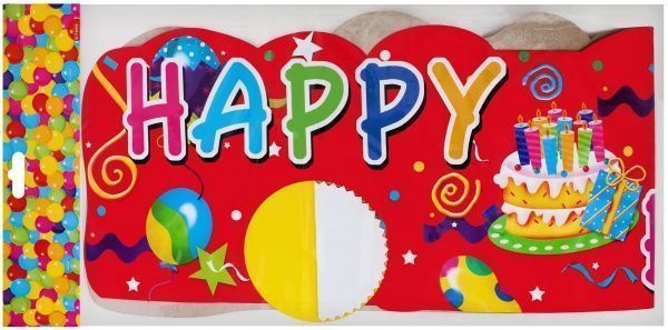 Растяжка-гирлянда картон Happy Birthday 10466/1