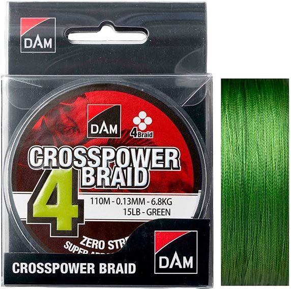 Шнур DAM 150м 0,2мм 9,9кг Crosspower 4-Braid
