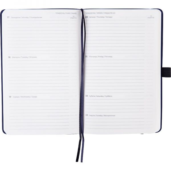 Щотижневик 2021 Partner Soft А5- темний синій Axent 46574