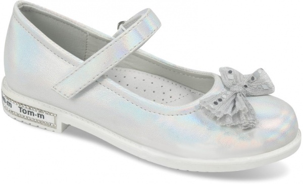 Туфлі для дівчаток для дівчинки ТОМ.М р.24 срібний 9018D 