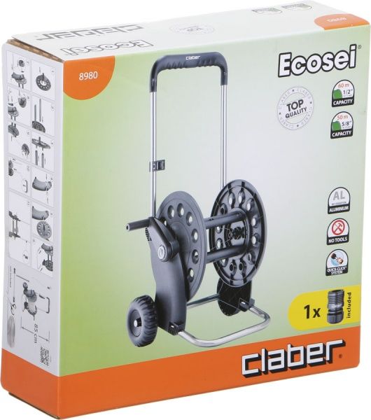 Тележка для шланга Claber ECOSEI 1/2-60м 3/4-30м