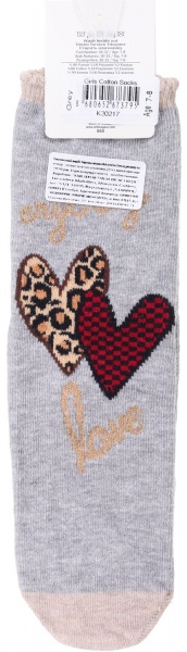 Носки для девочек KATAMINO K20217 р.7-8 серый 