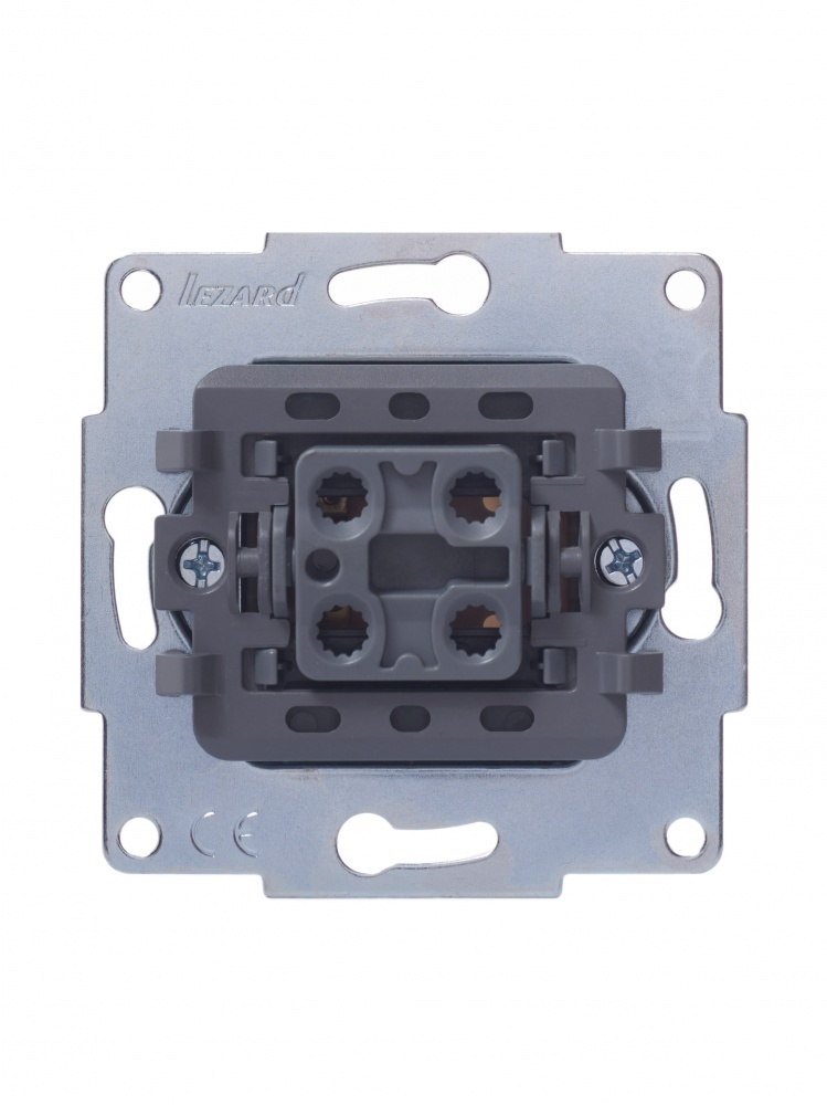 Выключатель одноклавишный Lezard Vesna без подсветки белый 742-0288-100