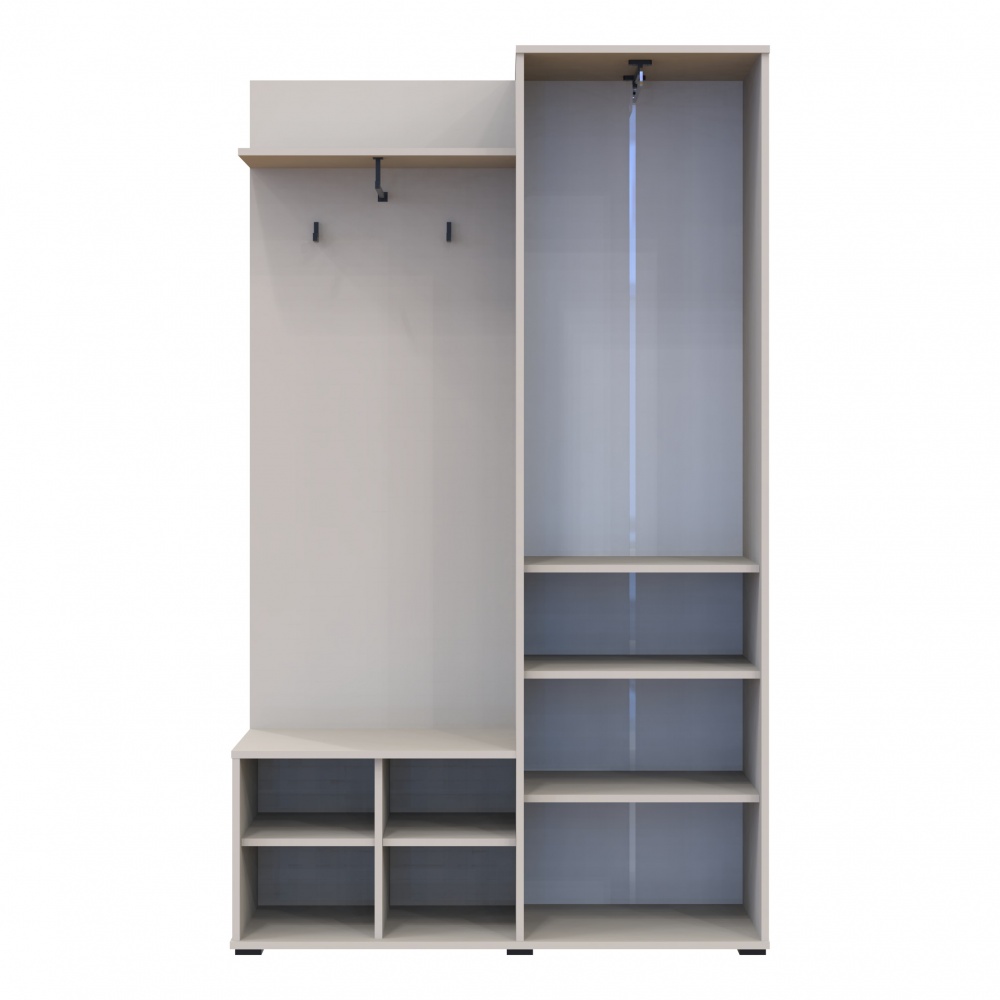 Прихожая с зеркалом Doros Дора 1920х1135х400 мм кашемир