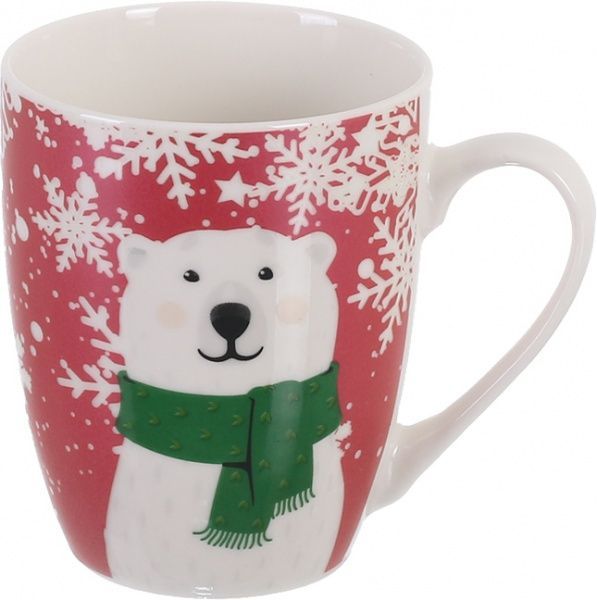 Чашка White Bear 360 мл красная Keramia