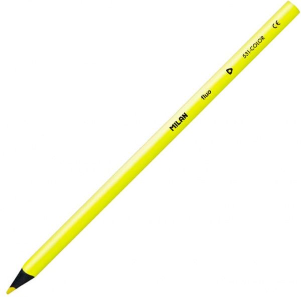 Набор карандашей цветных NEON флуоресцентные 6 шт треугольные Milan