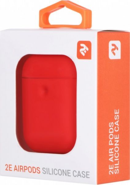 Чохол для навушників 2E для Apple AirPods Pure Color Silicone 3.0 мм red (2E-AIR-PODS-IBPCS-3-RD) 