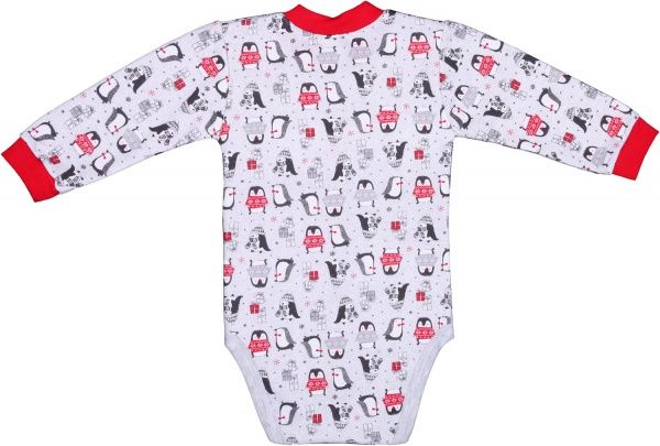 Боди детское для девочки Baby Veres Penguins р.56 красный 