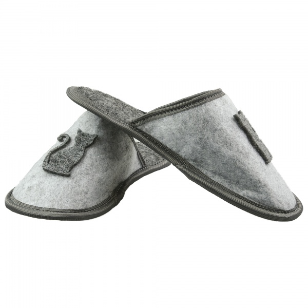 Тапки домашние FX shoes из фетра р. 40-41 серый арт.2005 