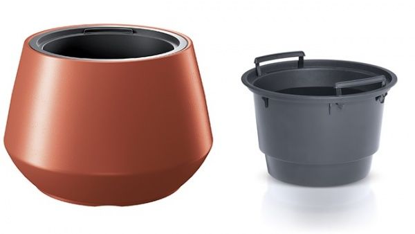 Горщик для квітів Prosperplast Heos 436х299 мм круглий мідний 