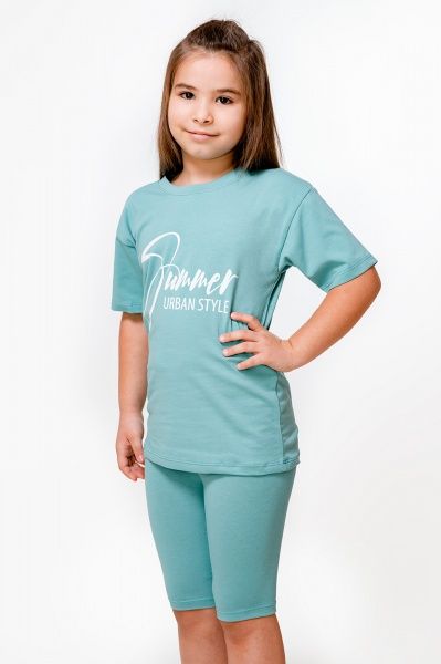 Комплект для девочек KOSTA р.122-128 зеленый 