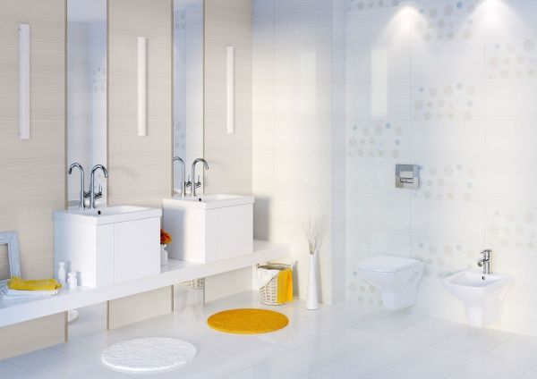 Плитка Opoczno Діаго білий Гео декор 29,7x60 