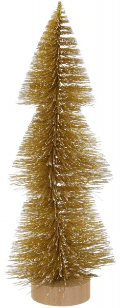 Ялинка декоративна настільна золота 13x30 см