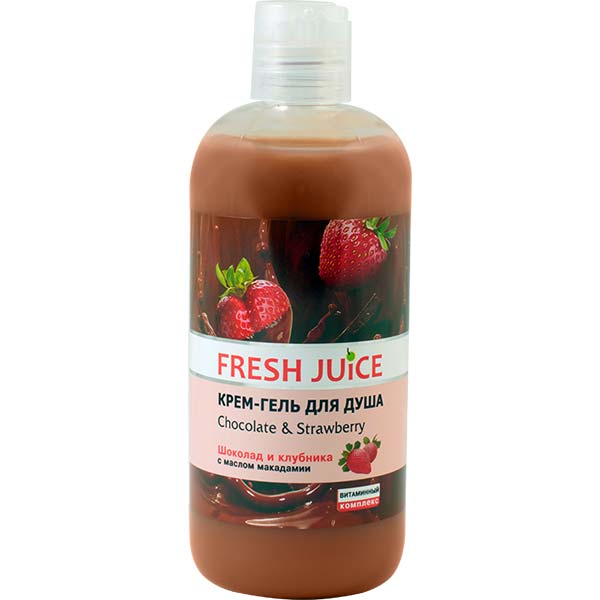 Гель для душу Fresh Juice Шоколад та полуниця 500 мл