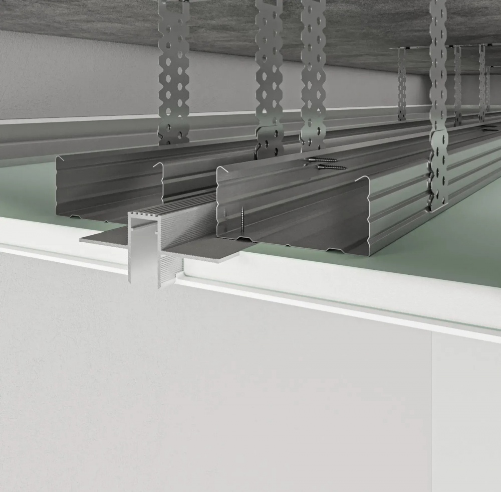 Профиль теневого шв АЛЮПРО ПАС-3876 RAL-9016 мат 3м