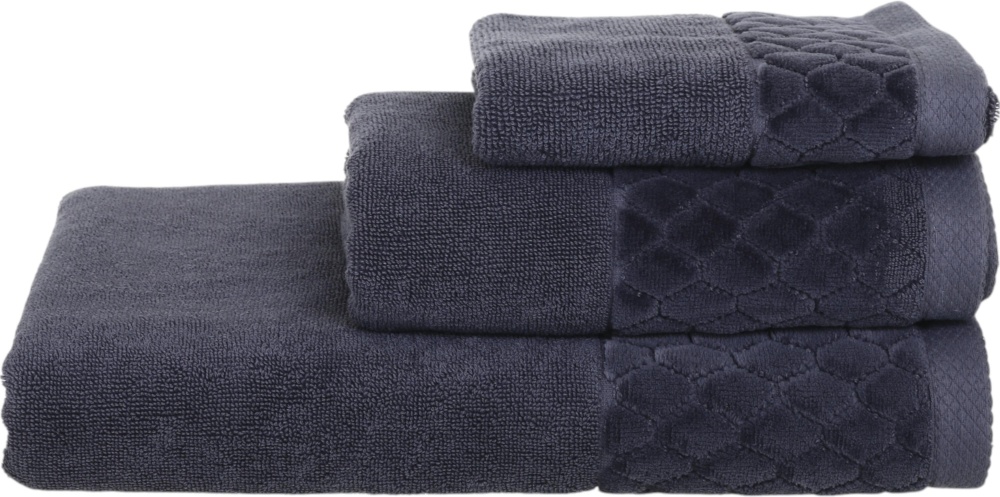 Рушник махровий VELOUR CELLS 50x90 см антрацит La Nuit