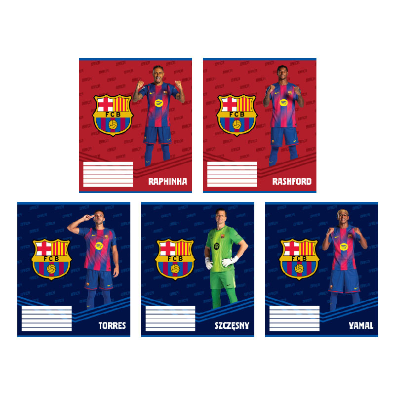 Зошит FC Barcelona 12 арк. клітинка BC26-232 KITE — фото 1