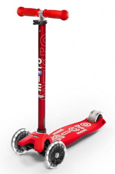Самокат Micro Mobillity Systems Maxi Micro deluxe red LED червоний ММD068 