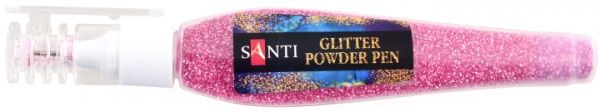 Ручка Santi с рассыпным глиттером розовая 10 г 411737 
