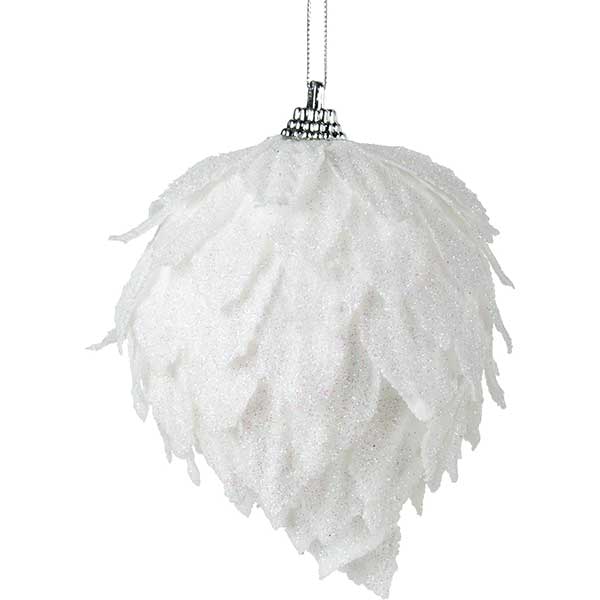 Шарик новогодний Пушистик SDA149680W 80 мм