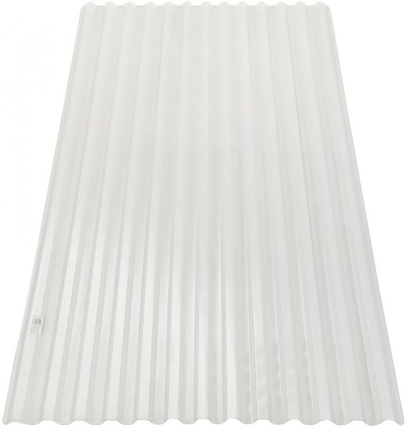 Прозрачный лист ПВХ SALUX W 70/18 1,8x0,9м x 0,8мм трапеция