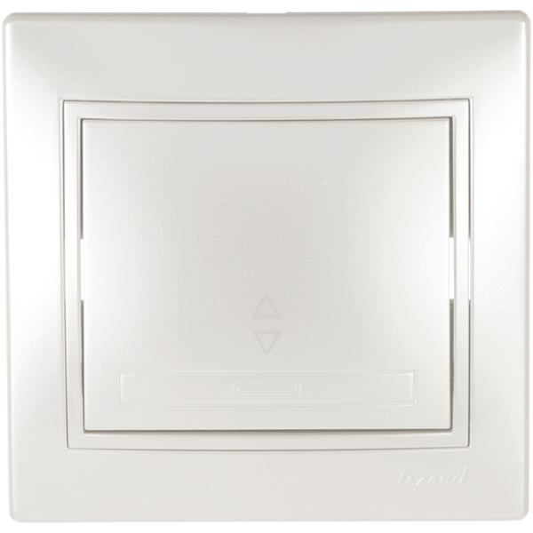 Выключатель проходной одноклавишный Lezard Mira без подсветки 10 А 250В IP20 жемчужно-белый