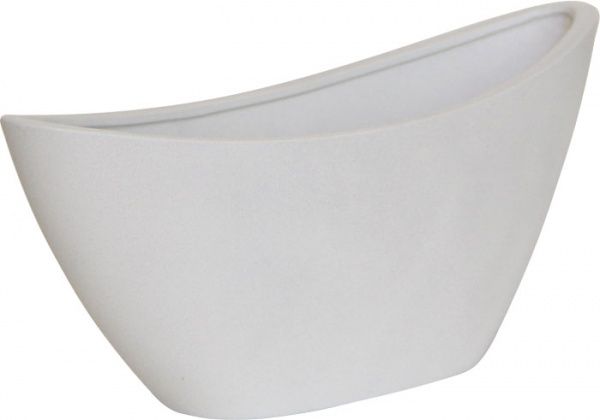 Горшок керамический Ориана-Запорожкерамика Лодочка крошка овальный 2,5 л белый 