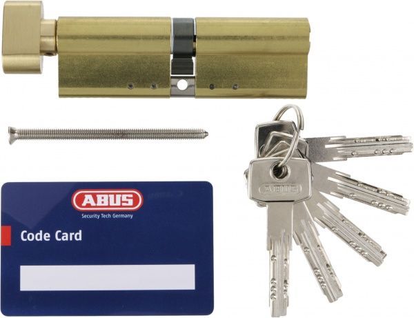 Цилиндр Abus KD15 50x50 ключ-вороток 100 мм матовая латунь