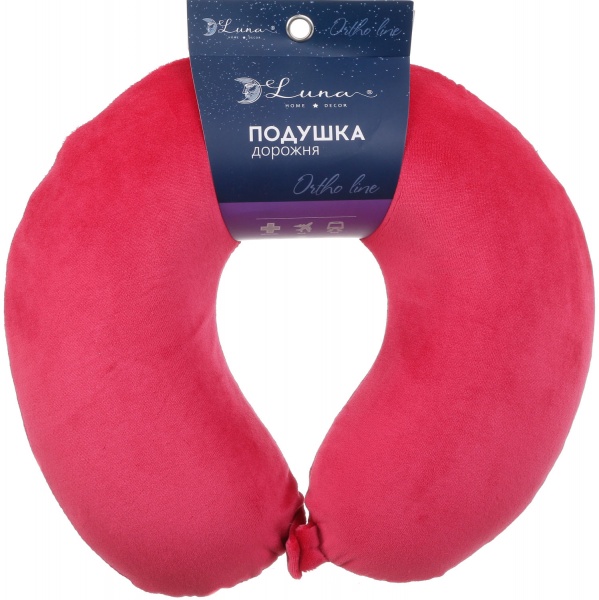 Подушка дорожная ортопедическая 30х30х9 см вишня Luna