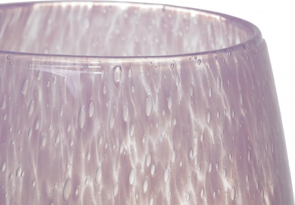 Ваза стеклянная Wrzesniak Glassworks Fin Pink 17-8820A 25 см розовый 