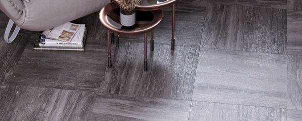 Плитка Allore Group Travertine Anthracite F PC 600x600 R Mat 