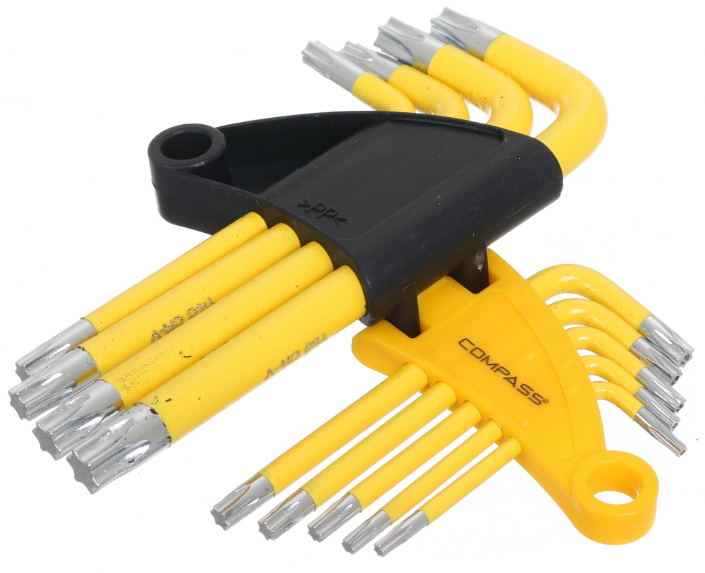 Набір ключів Compass імбусових 120 мм TORX 1.5-10 мм 9 шт. EL-CTR-120