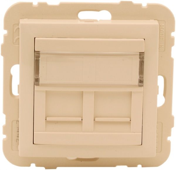 Розетка комп’ютерна подвійна Efapel Logus RJ45 5e кремовий
