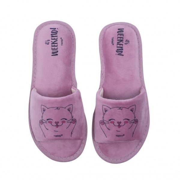 Тапки домашние HS standart велюровые розовые р. 36/37 розовый 