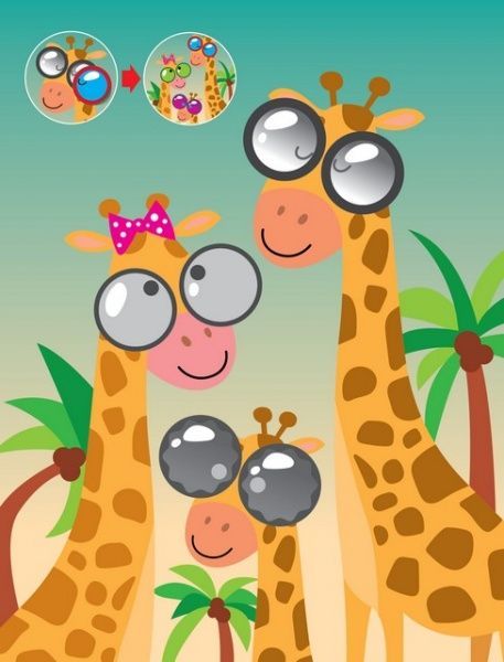 Книга Книжковий Хмарочос Магічні наклейки Жираф