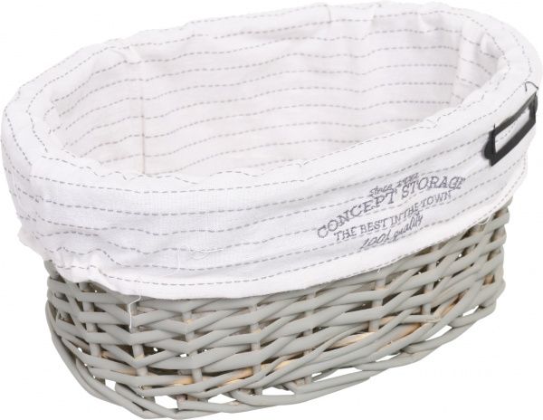 Корзинка плетеная Tony Bridge Basket с текстилем 28х20х12 см HQN20-4CD-5 